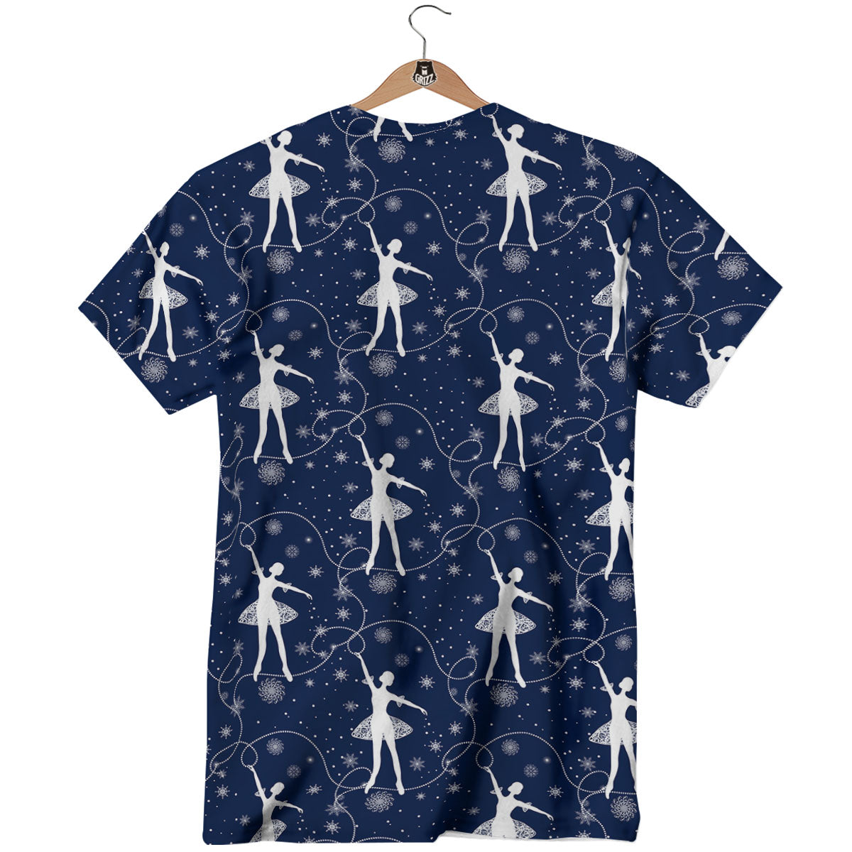 Ballet Snowflake Print Pattern T-Shirt-grizzshop