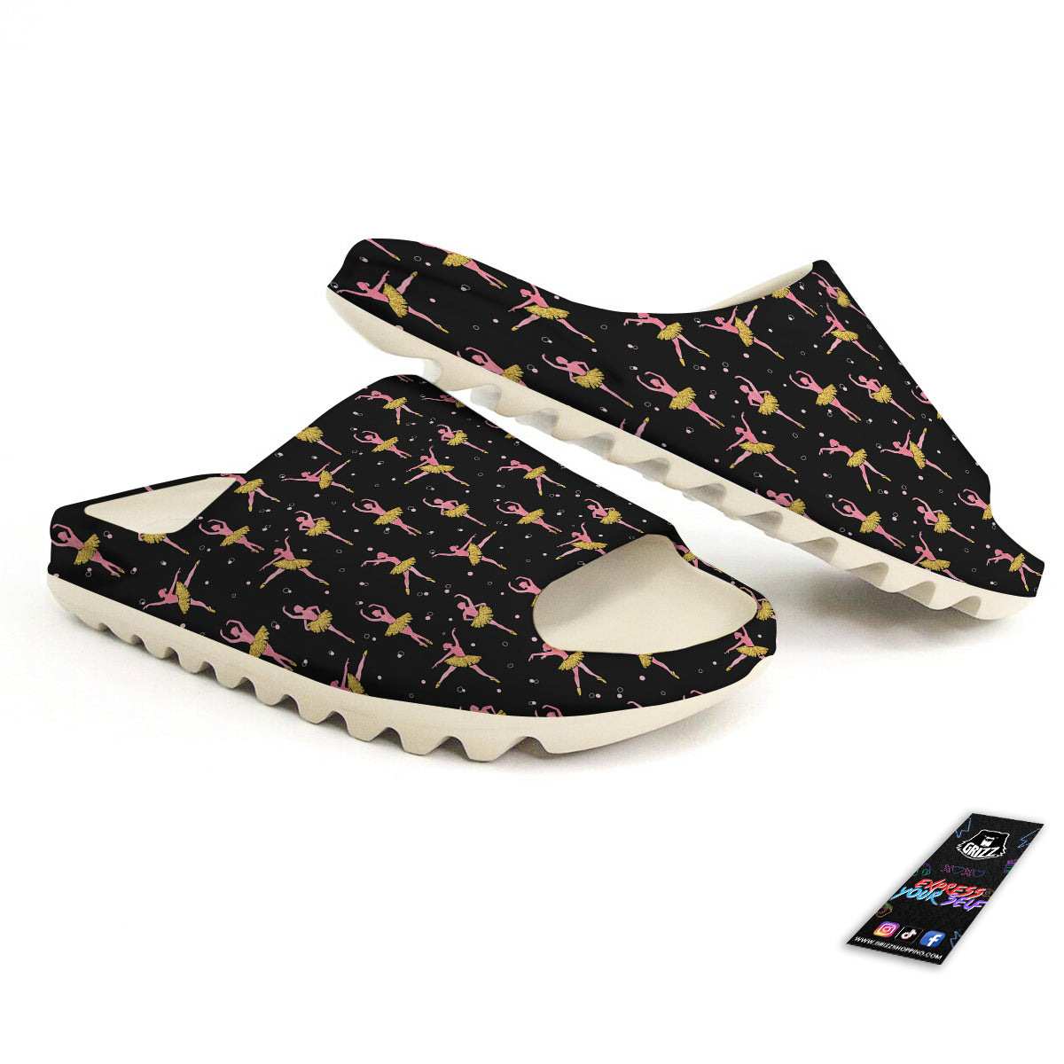 Ballet Dancing Print Pattern Sandals-grizzshop