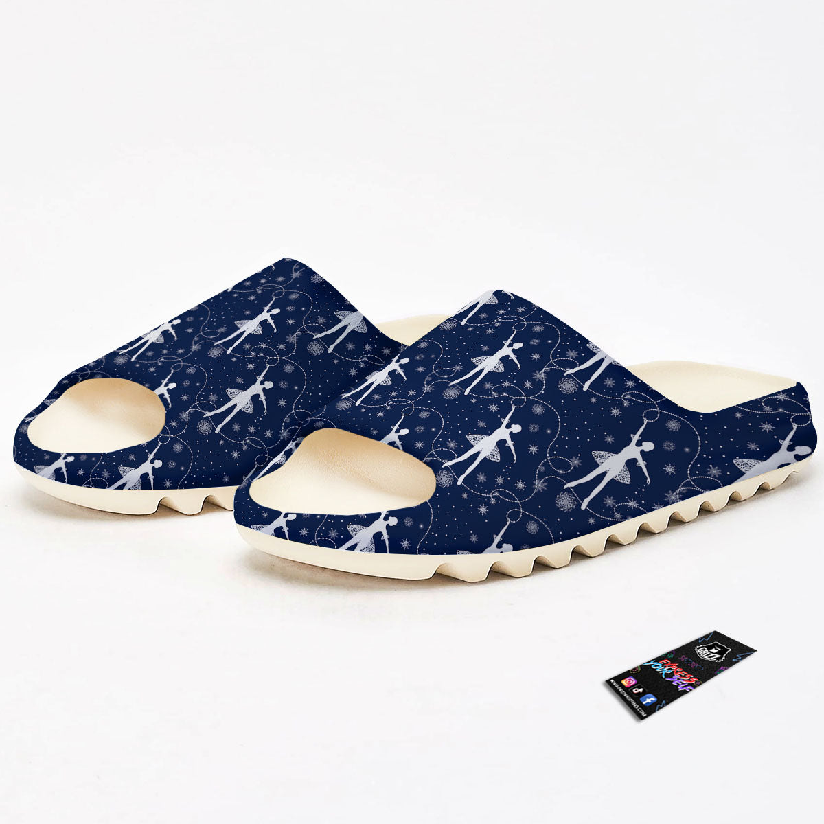 Ballet Snowflake Print Pattern Sandals-grizzshop
