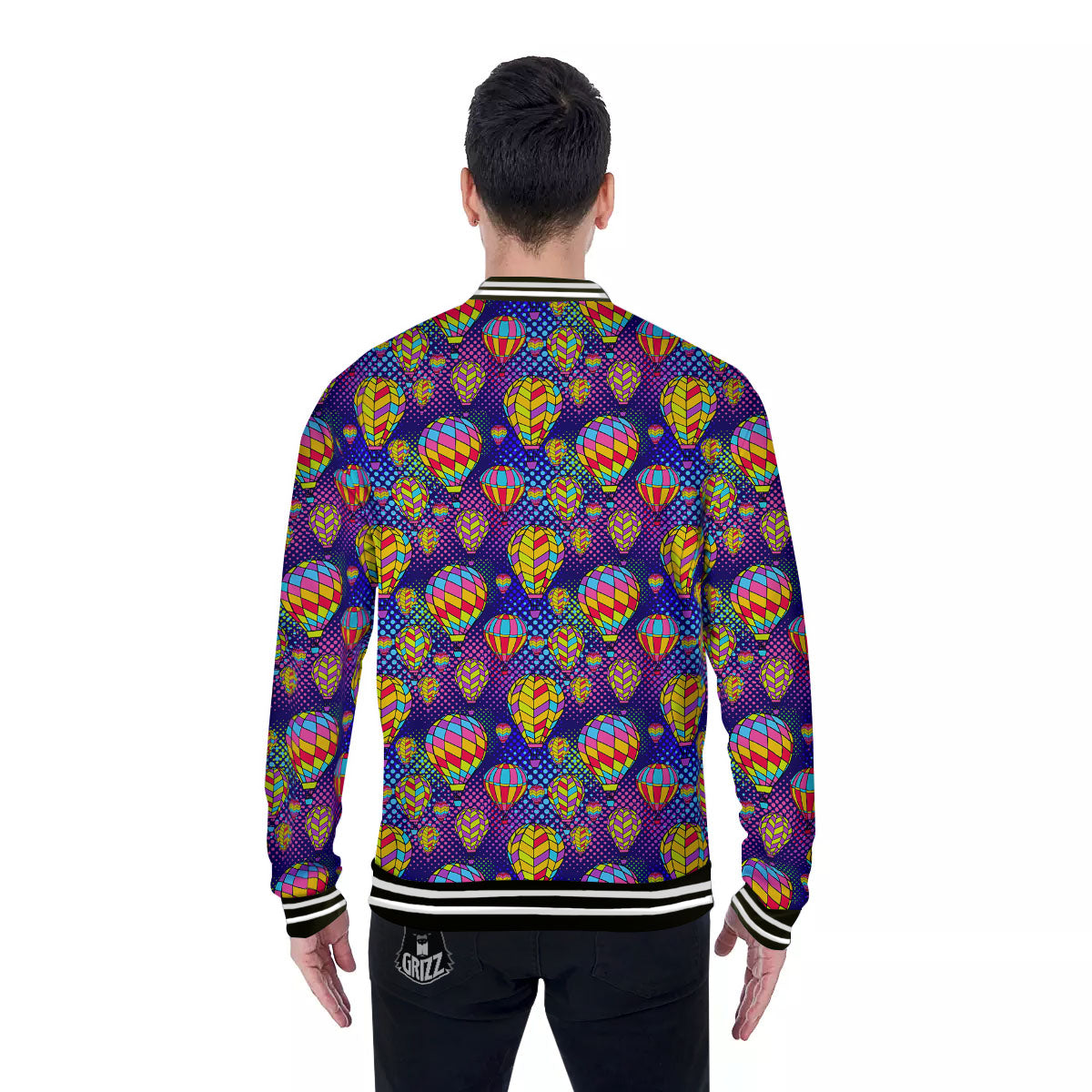 Balloon Air Retro Print Pattern Baseball Jacket-grizzshop