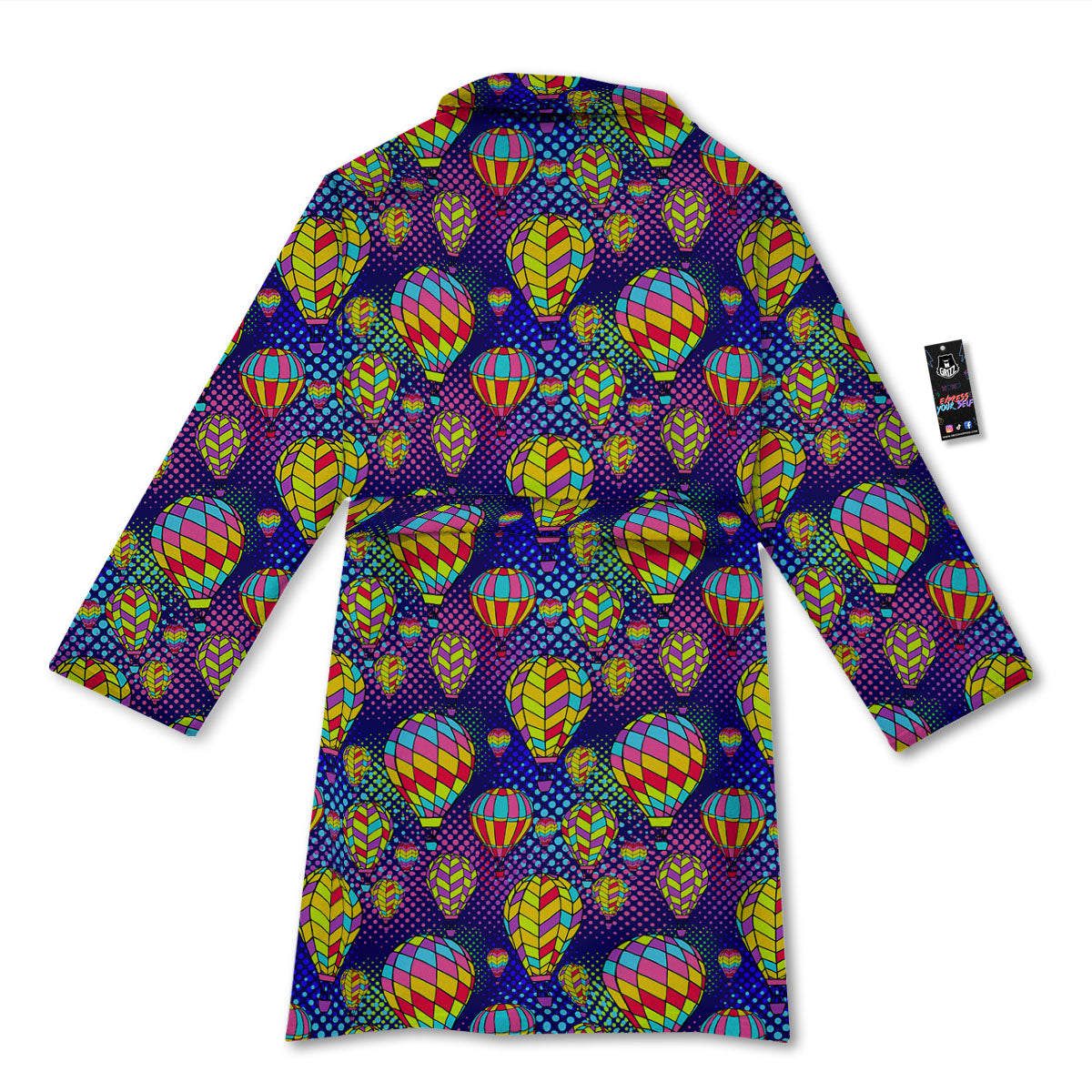 Balloon Air Retro Print Pattern Bathrobe-grizzshop