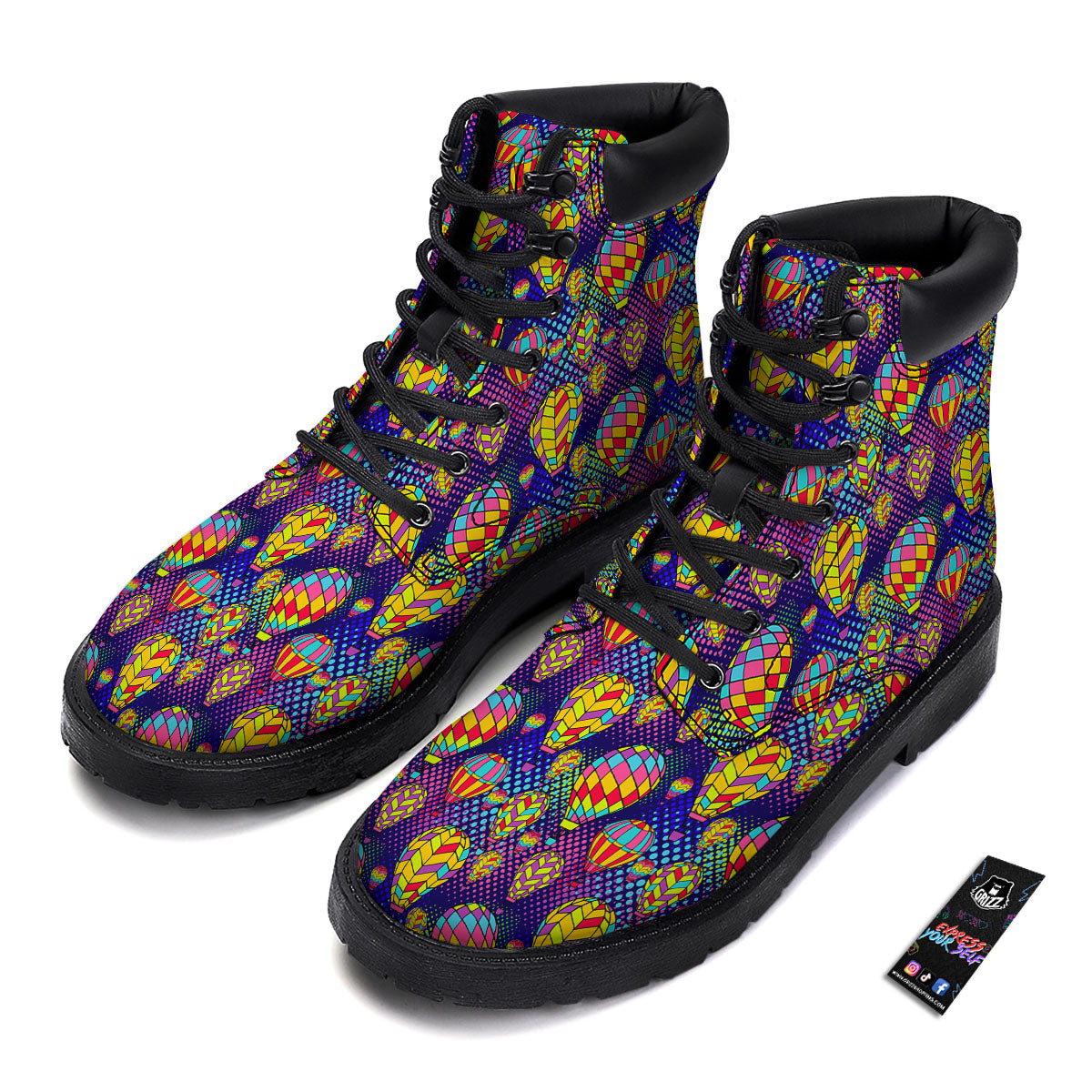Balloon Air Retro Print Pattern Boots-grizzshop