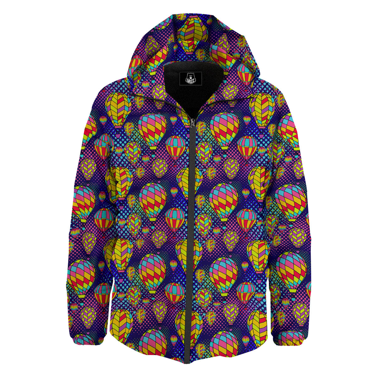 Balloon Air Retro Print Pattern Down Jacket-grizzshop