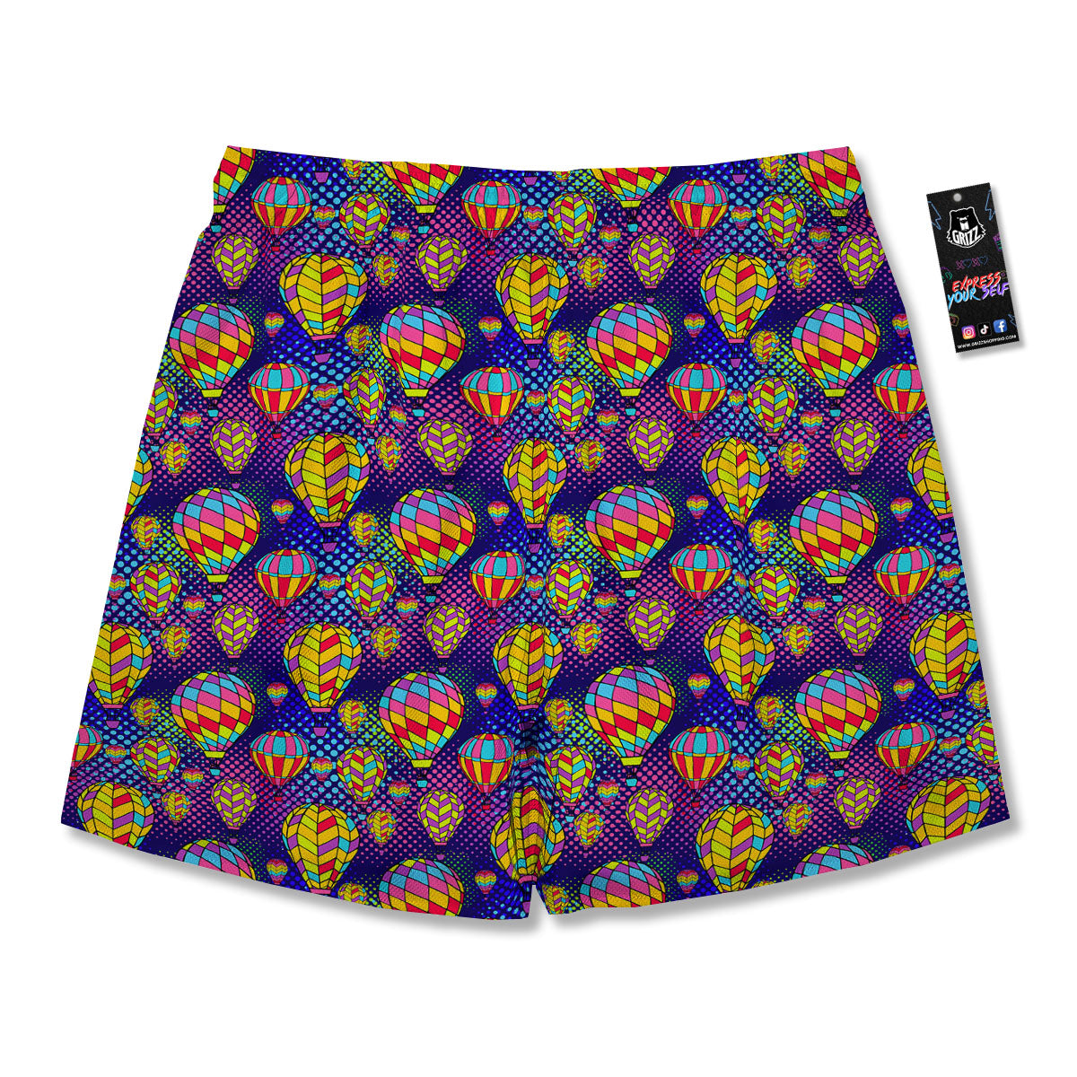 Balloon Air Retro Print Pattern Men's Running Shorts-grizzshop