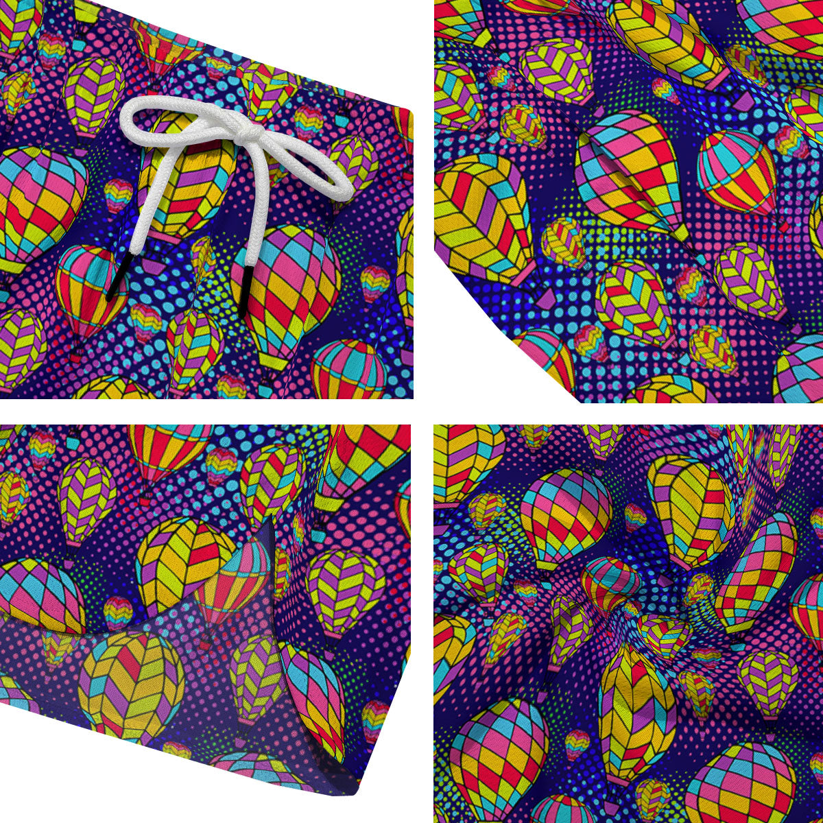 Balloon Air Retro Print Pattern Men's Running Shorts-grizzshop