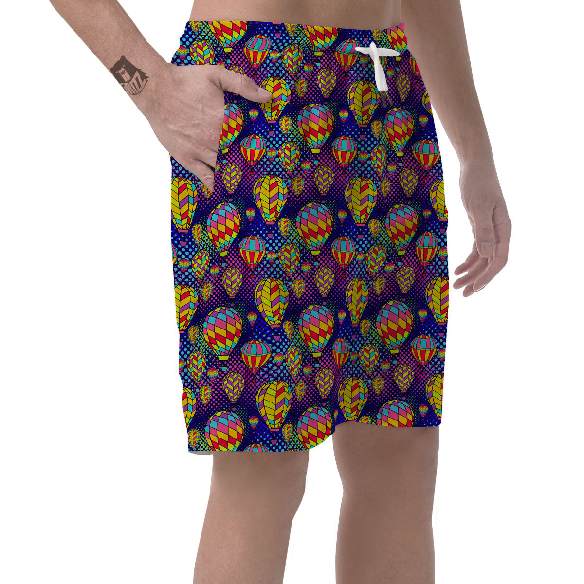 Balloon Air Retro Print Pattern Men's Shorts-grizzshop