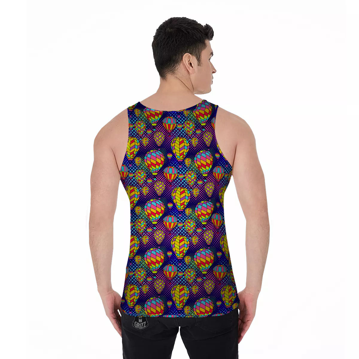 Balloon Air Retro Print Pattern Men's Tank Top-grizzshop