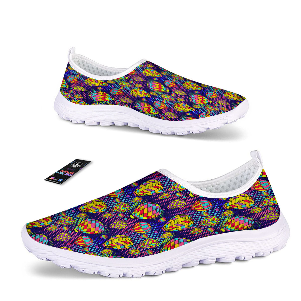 Balloon Air Retro Print Pattern Nurse Shoes-grizzshop