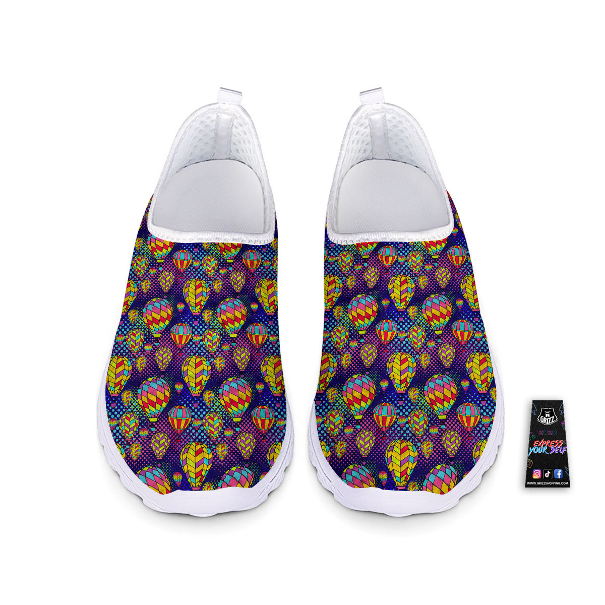 Balloon Air Retro Print Pattern Nurse Shoes-grizzshop