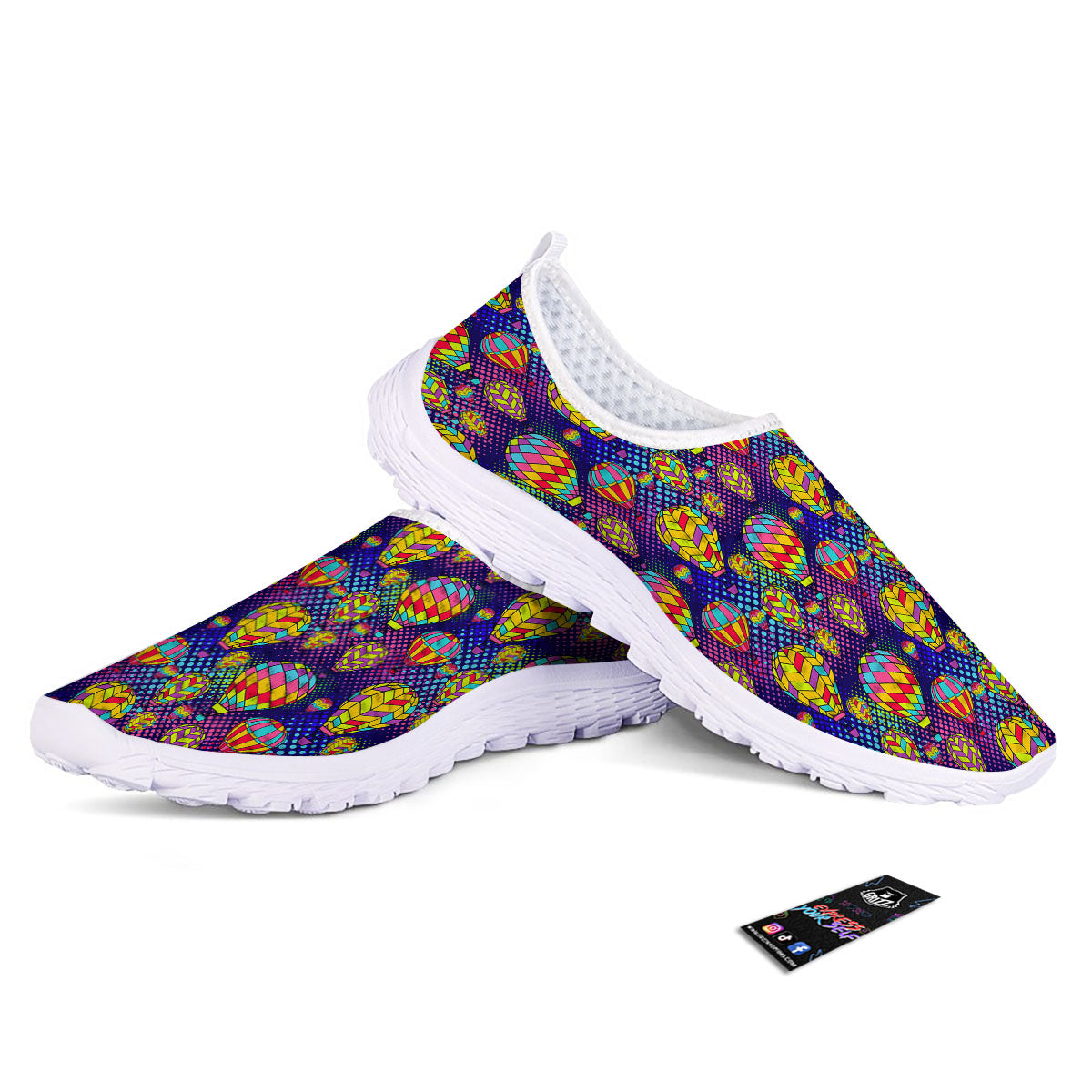 Balloon Air Retro Print Pattern Nurse Shoes-grizzshop