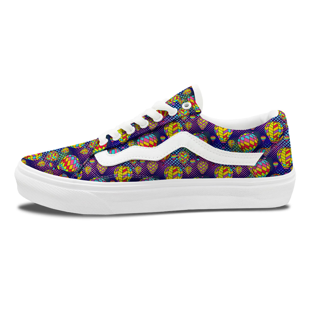 Balloon Air Retro Print Pattern Skate Shoes-grizzshop