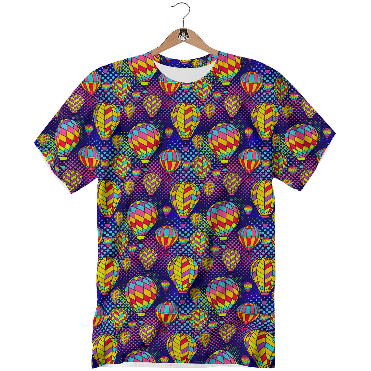 Balloon Air Retro Print Pattern T-Shirt-grizzshop