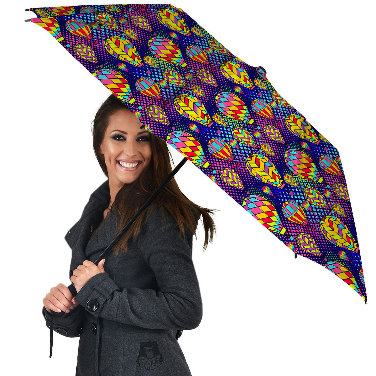 Balloon Air Retro Print Pattern Umbrella-grizzshop