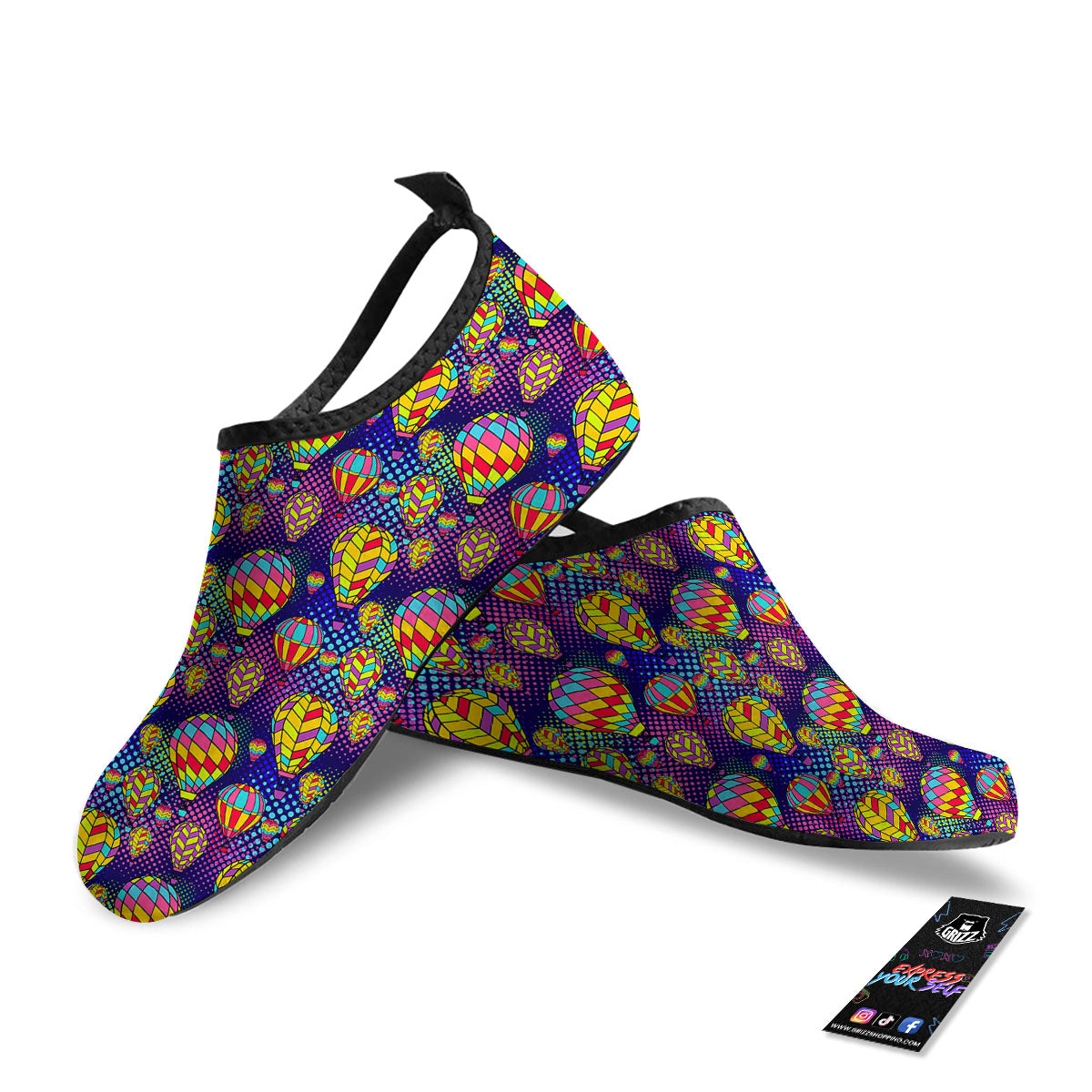 Balloon Air Retro Print Pattern Water Shoes-grizzshop