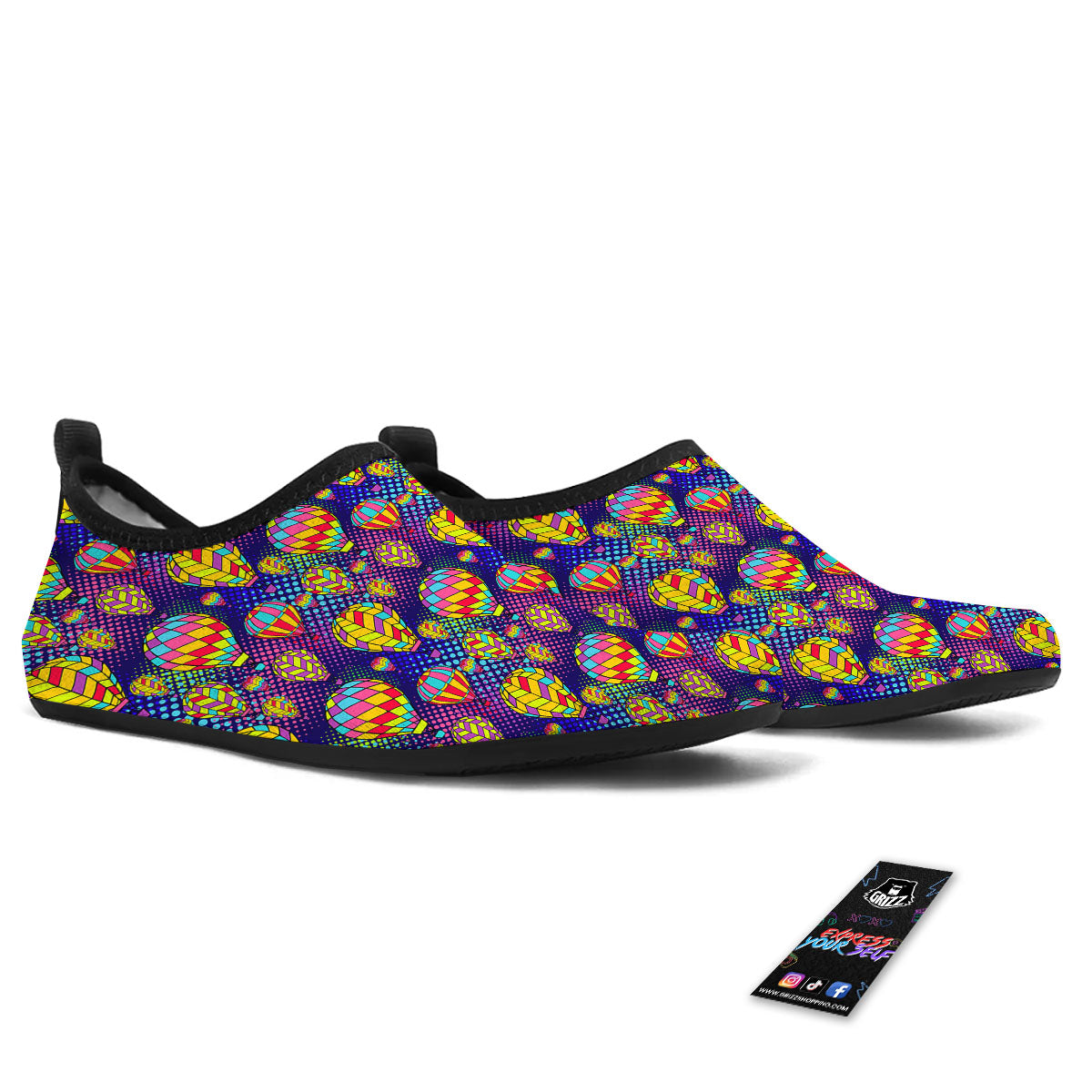 Balloon Air Retro Print Pattern Water Shoes-grizzshop
