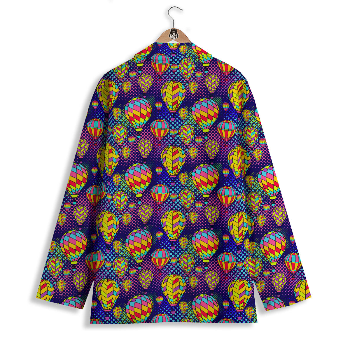 Balloon Air Retro Print Pattern Women's Blazer-grizzshop
