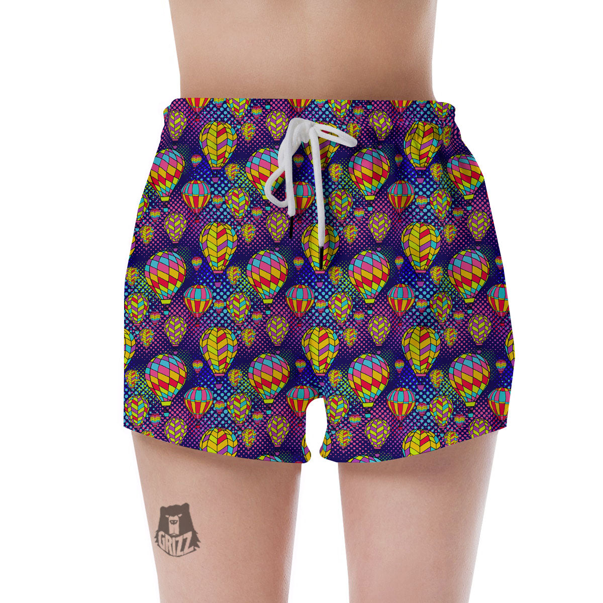 Balloon Air Retro Print Pattern Women's Shorts-grizzshop
