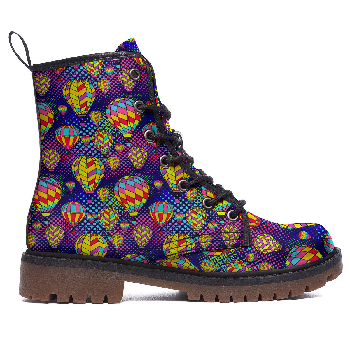 Balloon Air Retro Print Pattern Work Boots-grizzshop
