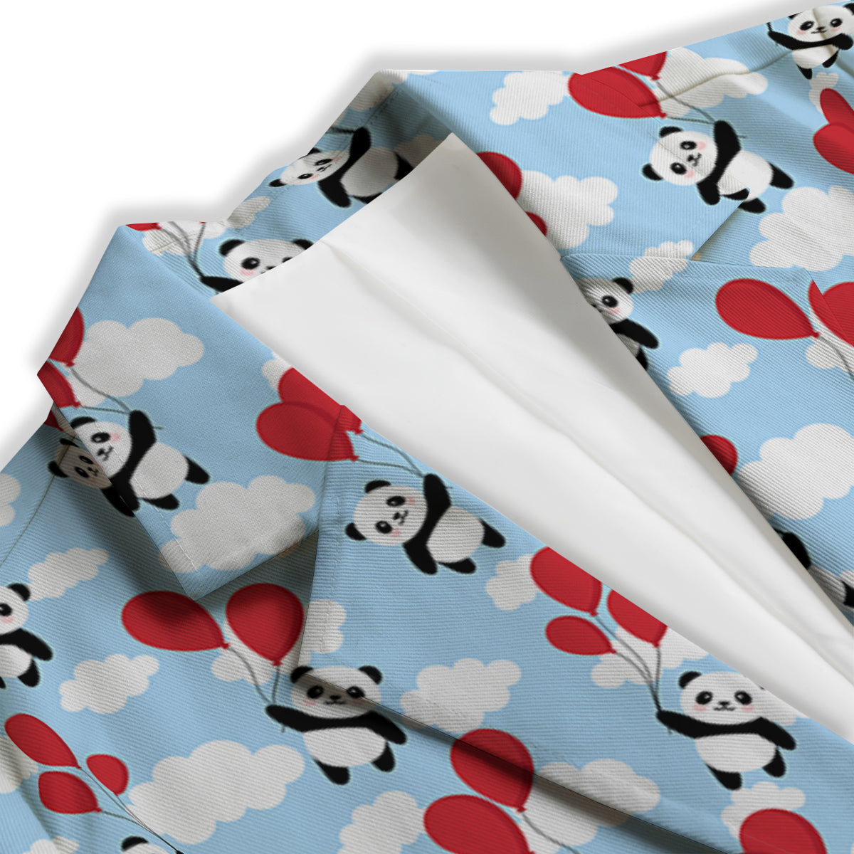 Balloon And Cute Panda Print Pattern Women's Blazer-grizzshop