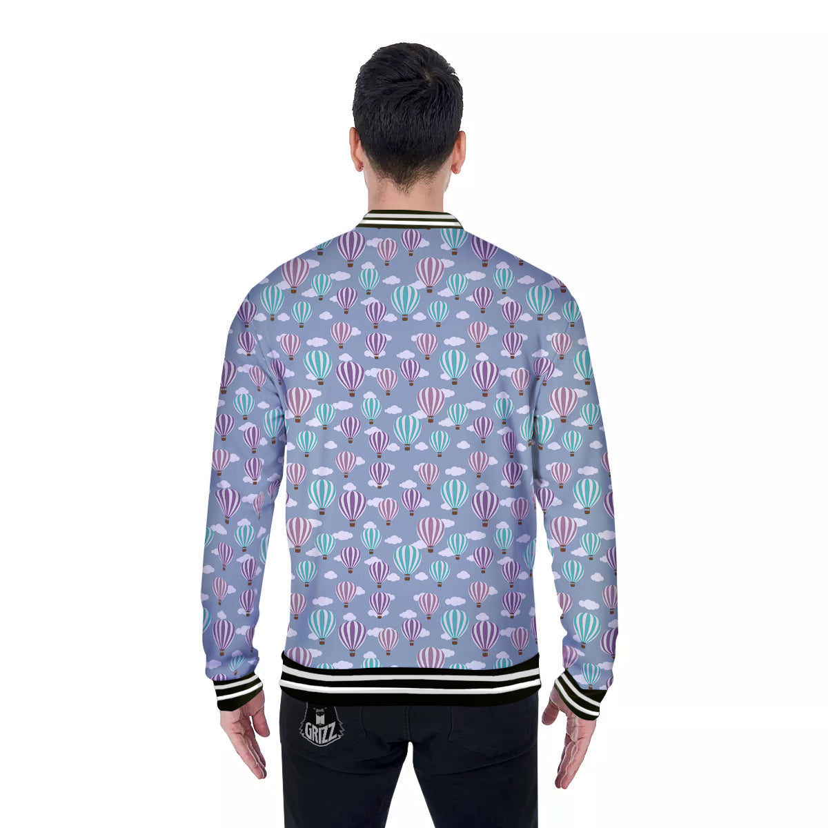 Balloon Cartoon Print Pattern Baseball Jacket-grizzshop