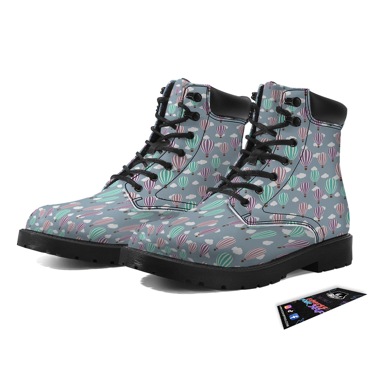 Balloon Cartoon Print Pattern Boots-grizzshop