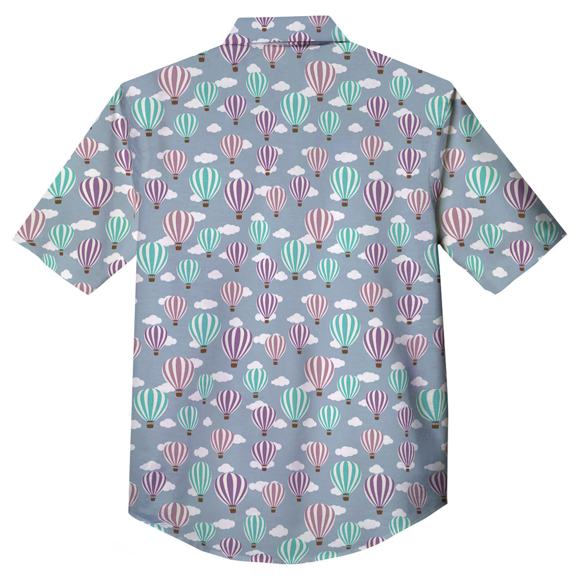 Balloon Cartoon Print Pattern Button Up Shirt-grizzshop