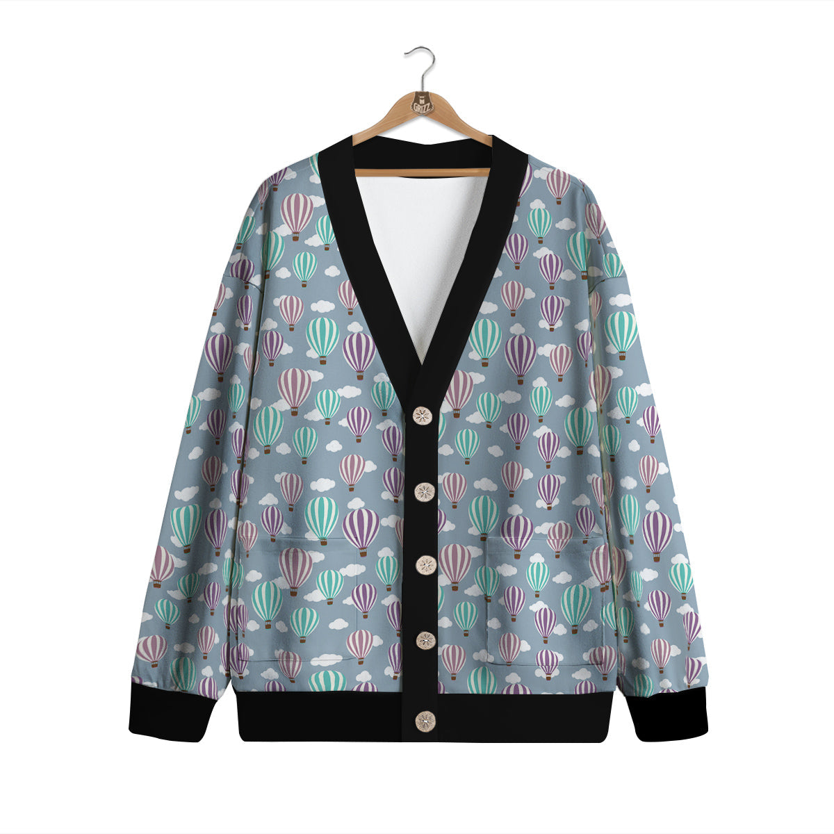 Balloon Cartoon Print Pattern Cardigan-grizzshop
