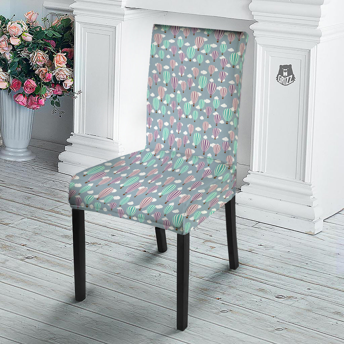 Balloon Cartoon Print Pattern Dining Chair Slipcover-grizzshop