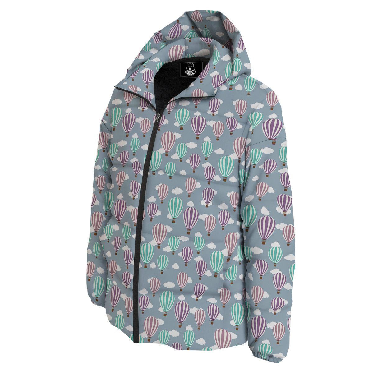 Balloon Cartoon Print Pattern Down Jacket-grizzshop