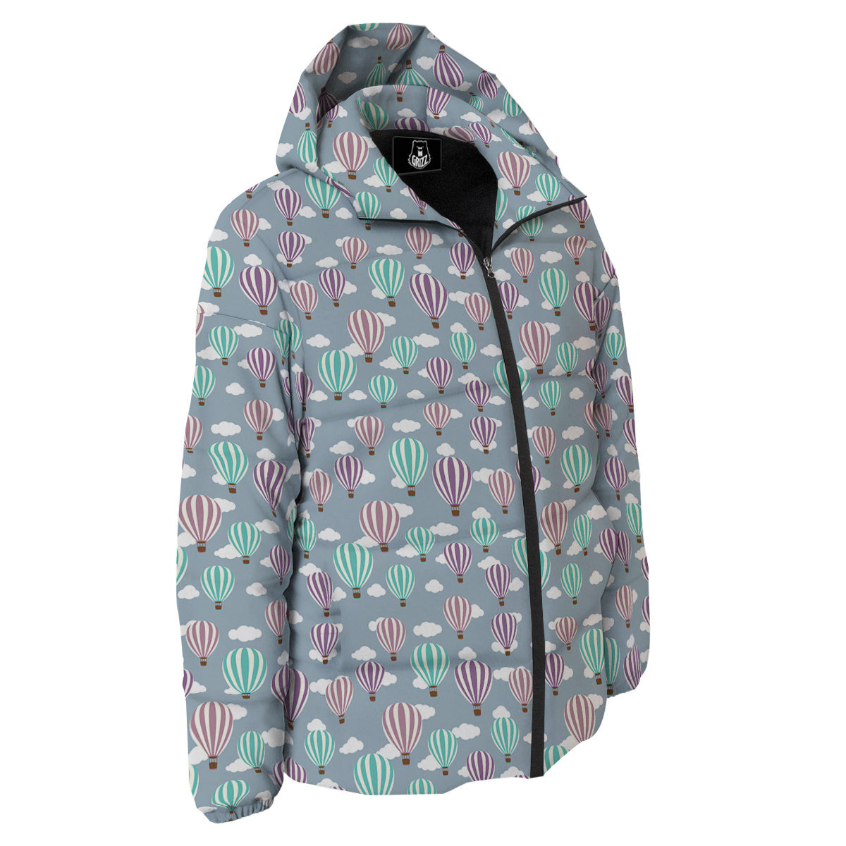 Balloon Cartoon Print Pattern Down Jacket-grizzshop