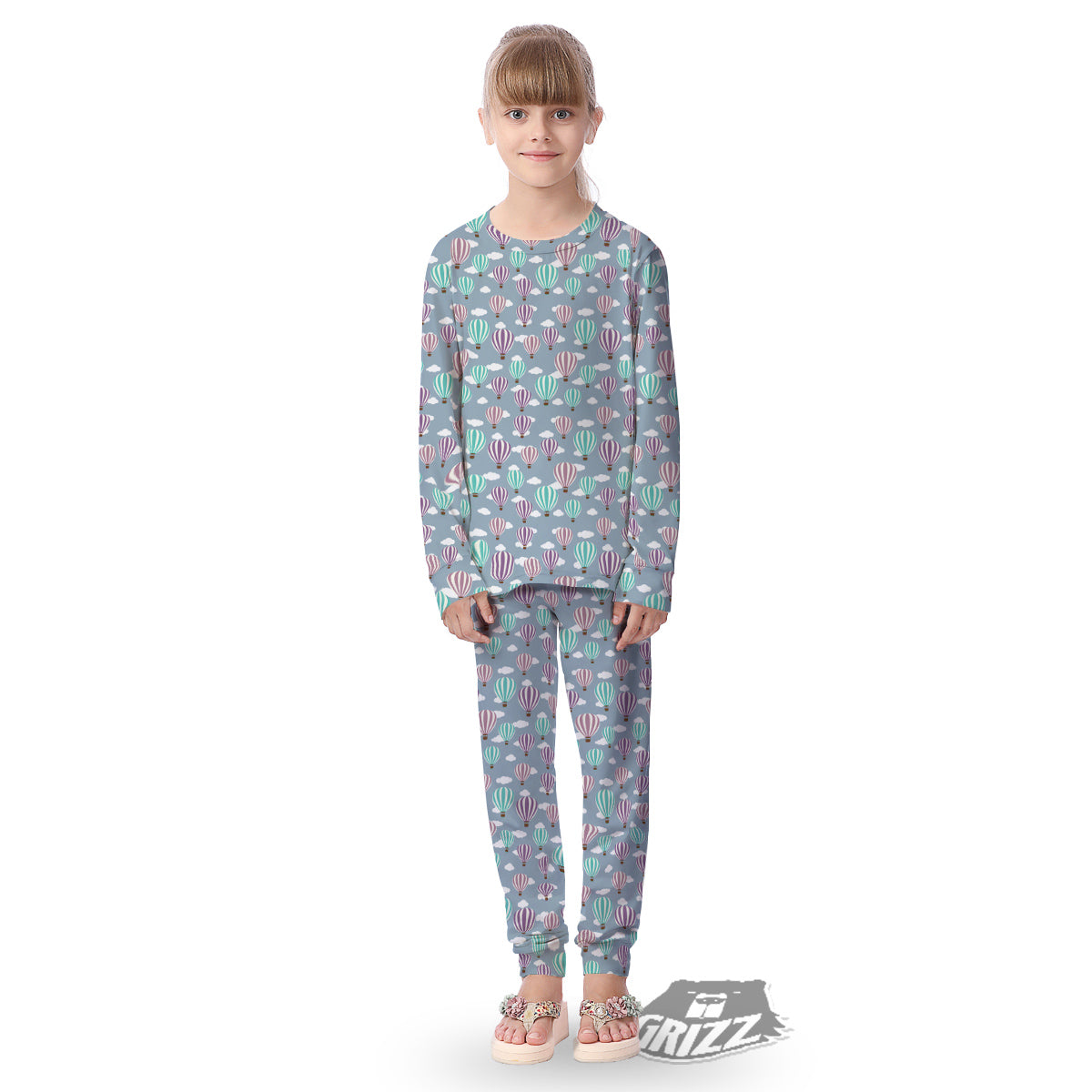 Balloon Cartoon Print Pattern Kid's Pajamas-grizzshop
