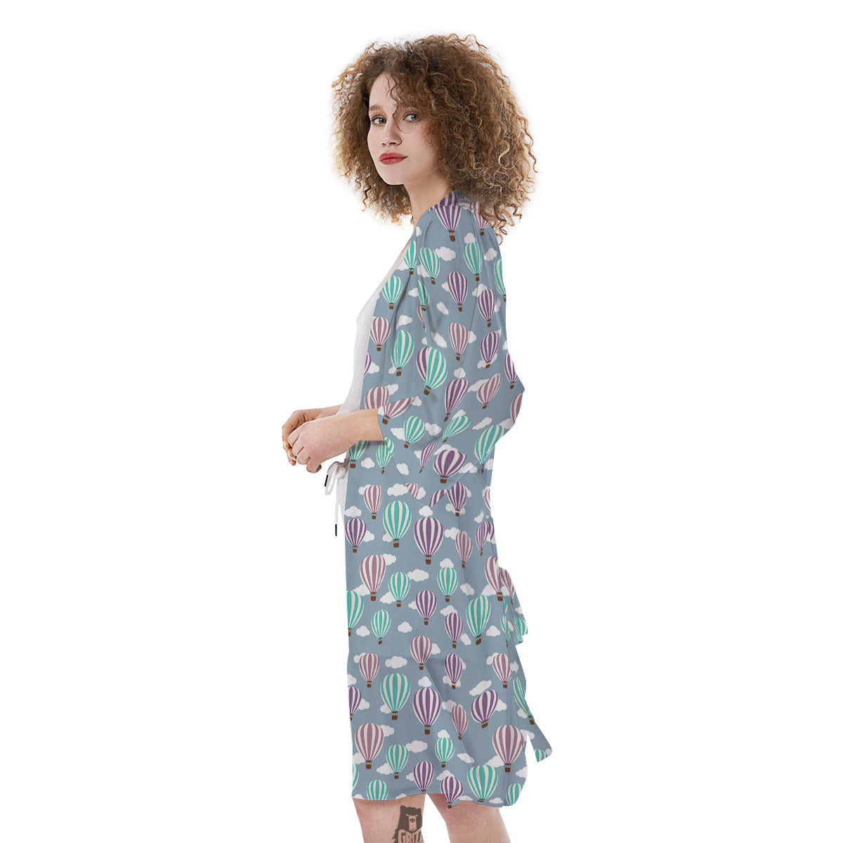 Balloon Cartoon Print Pattern Kimono-grizzshop