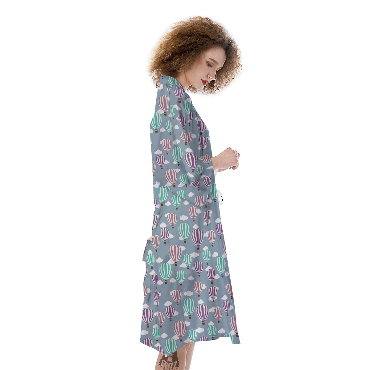 Balloon Cartoon Print Pattern Kimono-grizzshop