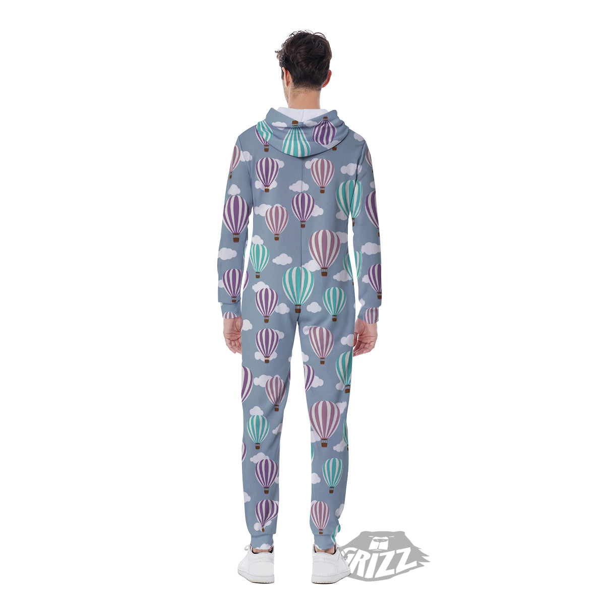 Balloon Cartoon Print Pattern Men's Jumpsuit-grizzshop
