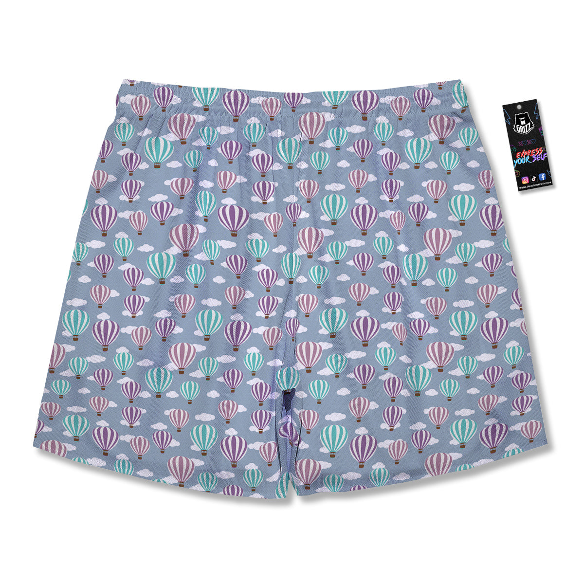 Balloon Cartoon Print Pattern Men's Running Shorts-grizzshop