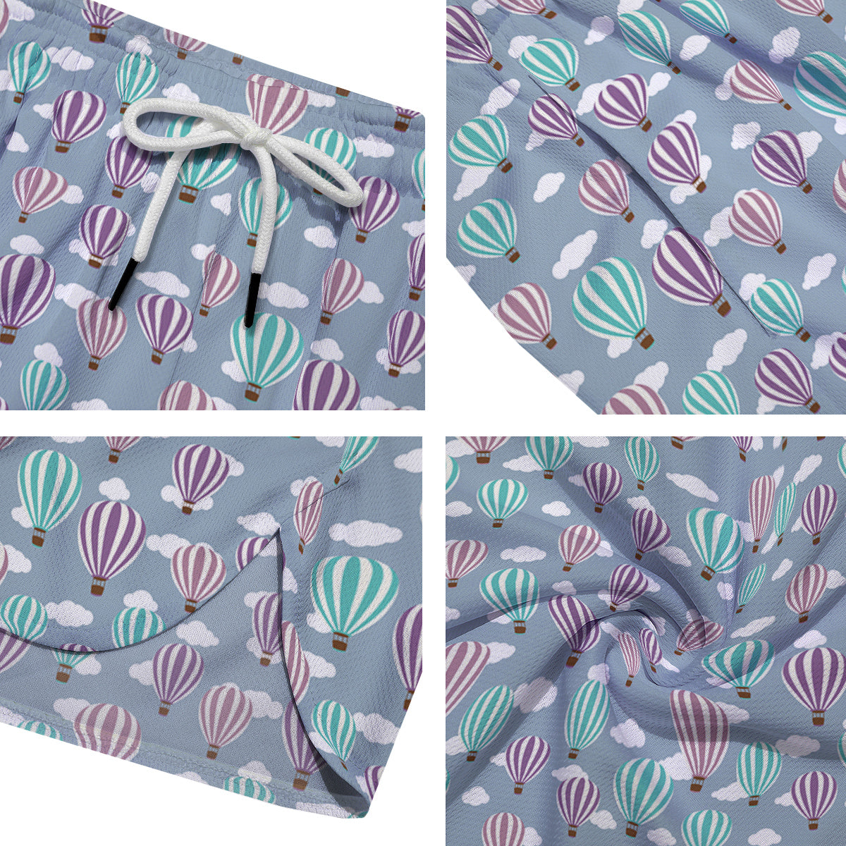 Balloon Cartoon Print Pattern Men's Running Shorts-grizzshop