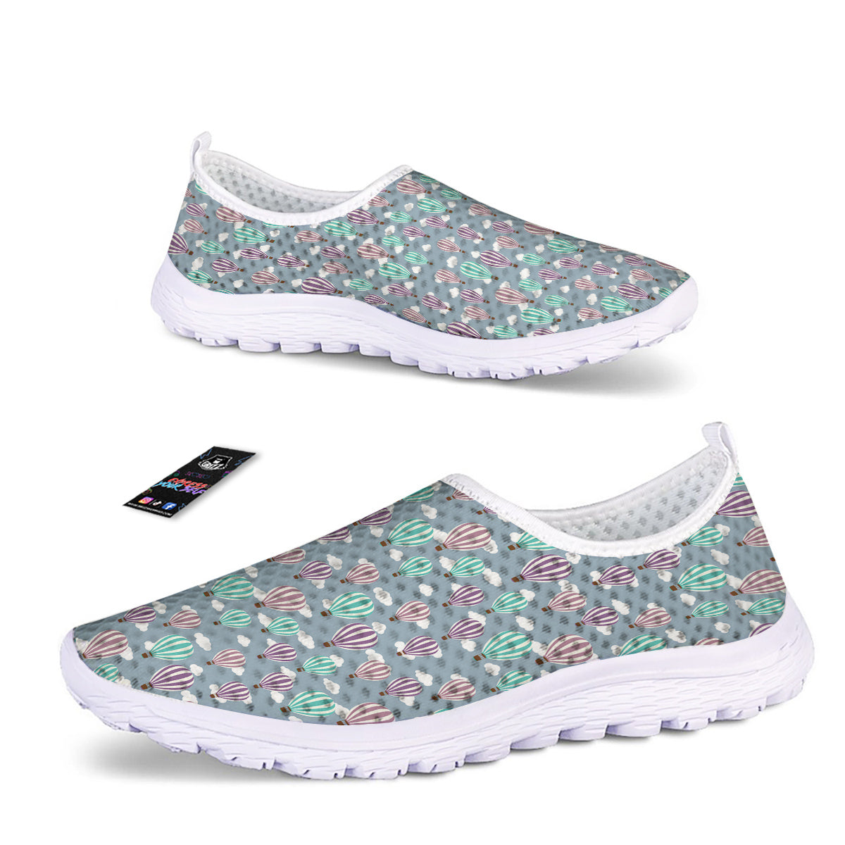 Balloon Cartoon Print Pattern Nurse Shoes-grizzshop