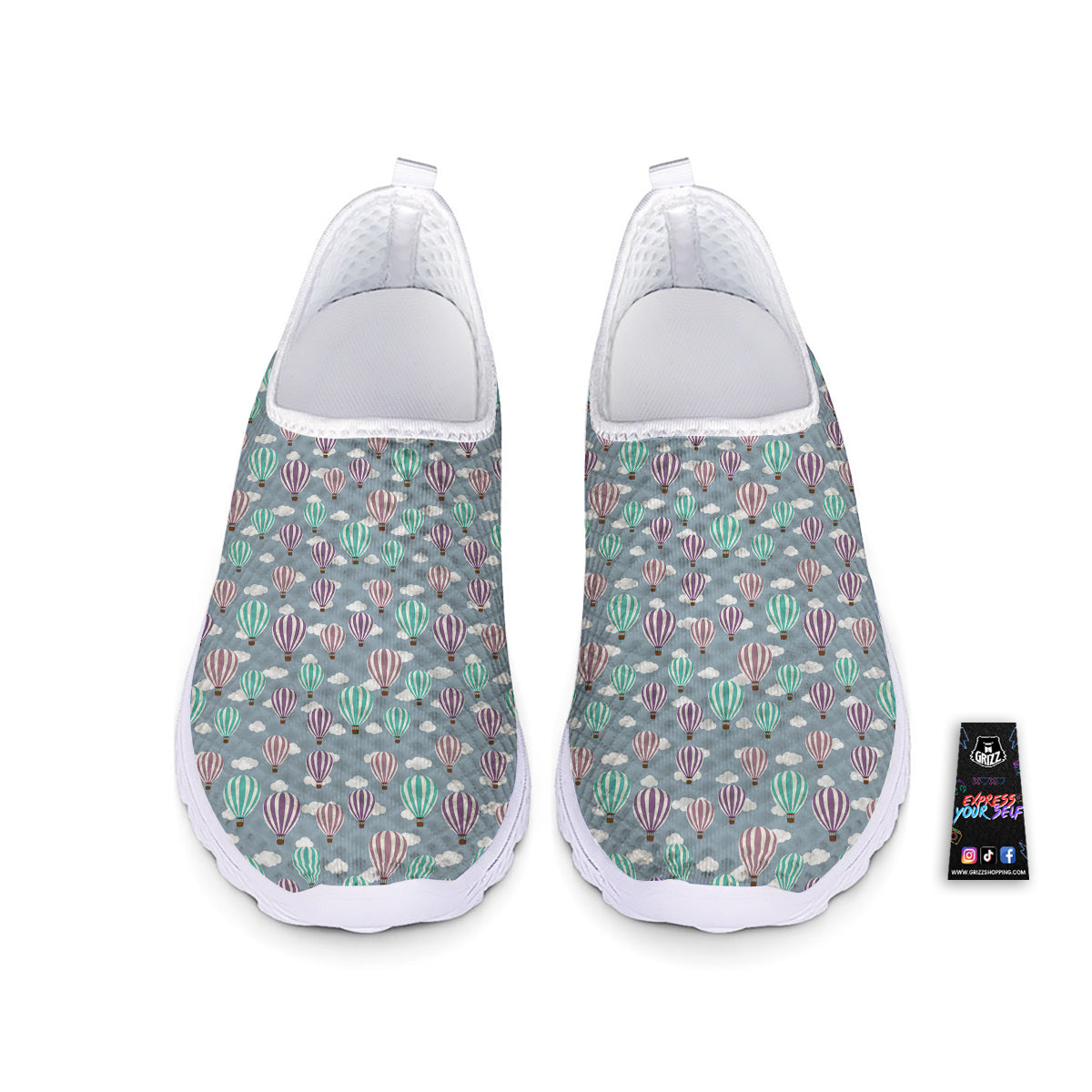 Balloon Cartoon Print Pattern Nurse Shoes-grizzshop