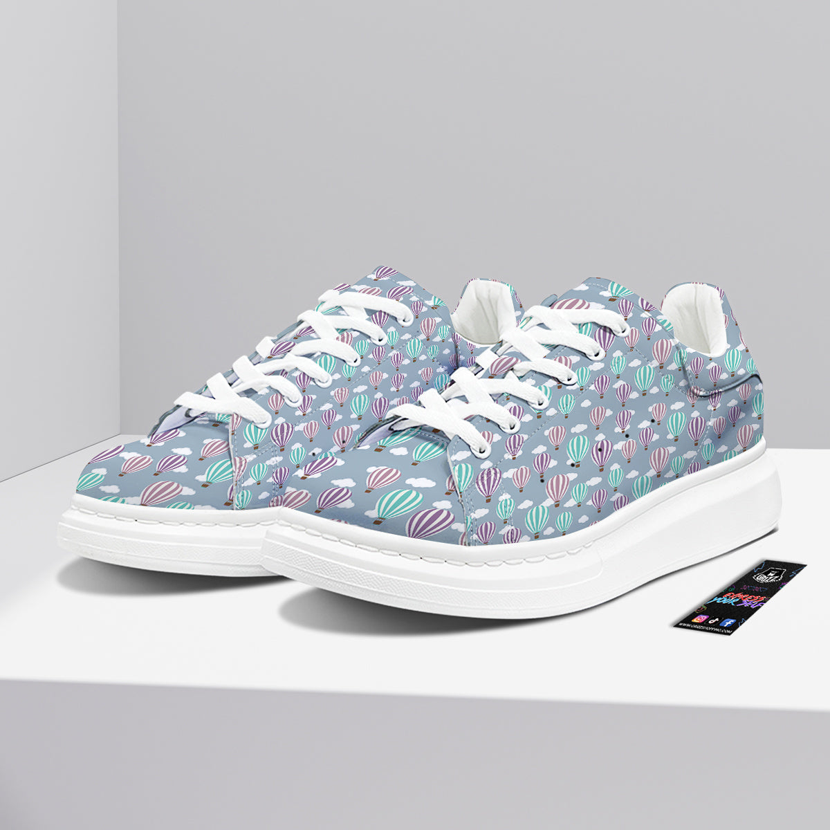 Balloon Cartoon Print Pattern Platform Shoes-grizzshop