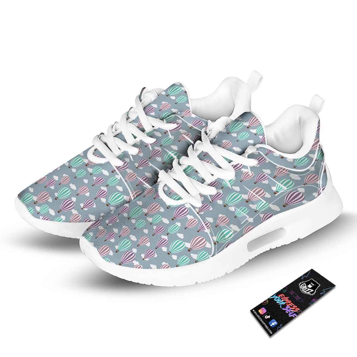 Balloon Cartoon Print Pattern Tennis Shoes-grizzshop