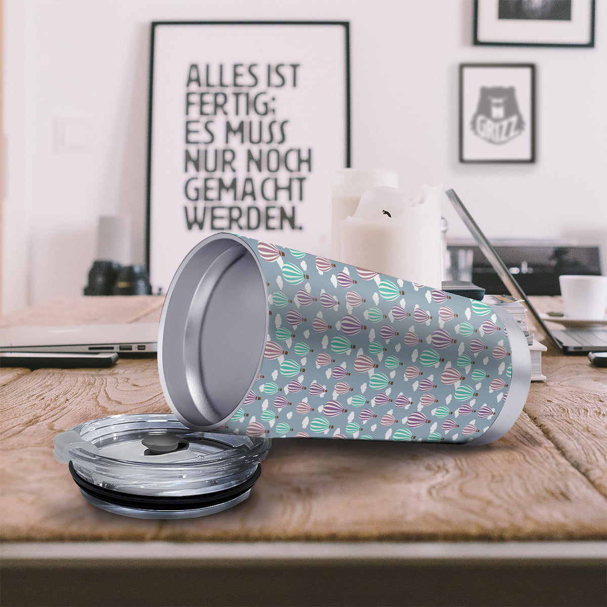 Balloon Cartoon Print Pattern Tumbler-grizzshop