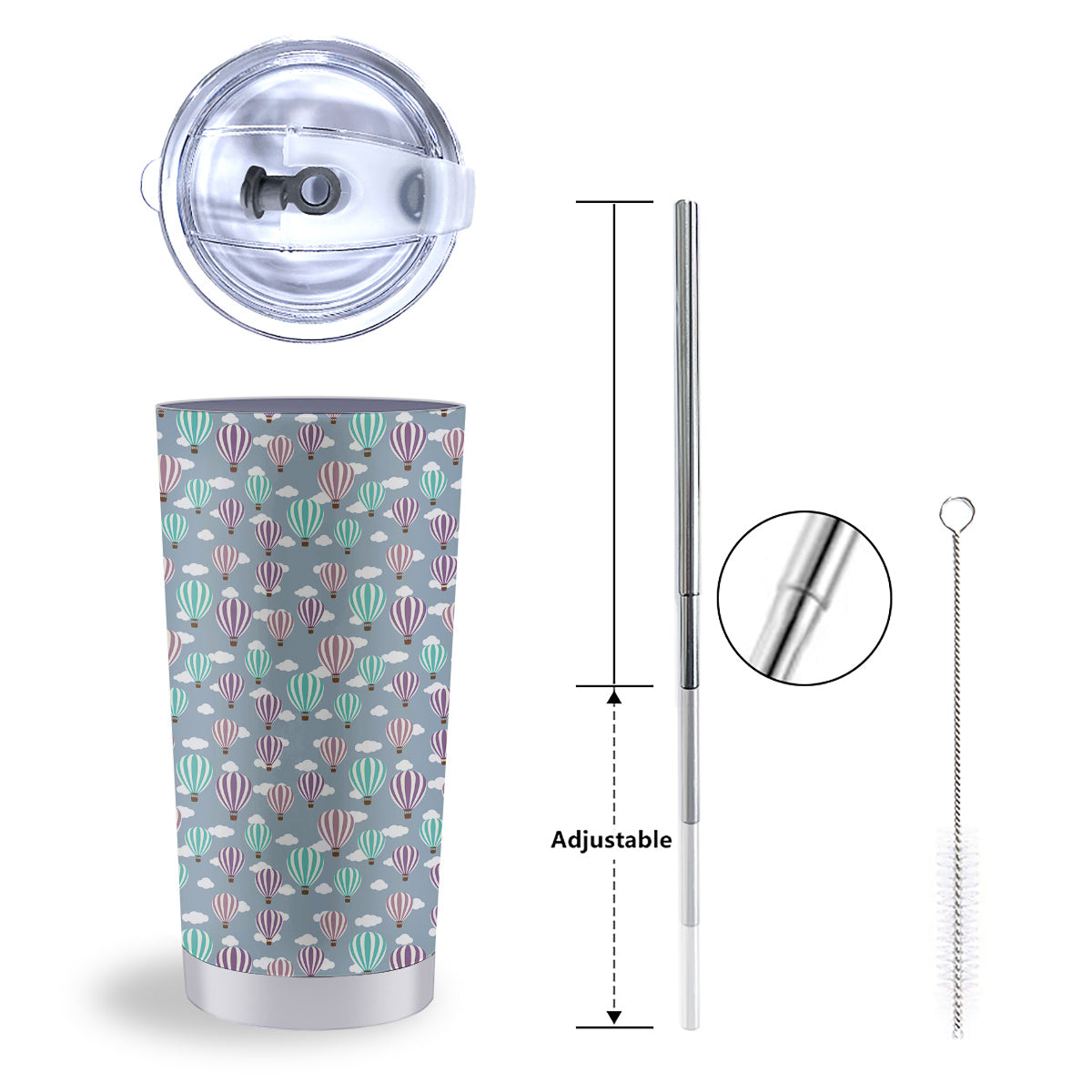 Balloon Cartoon Print Pattern Tumbler-grizzshop