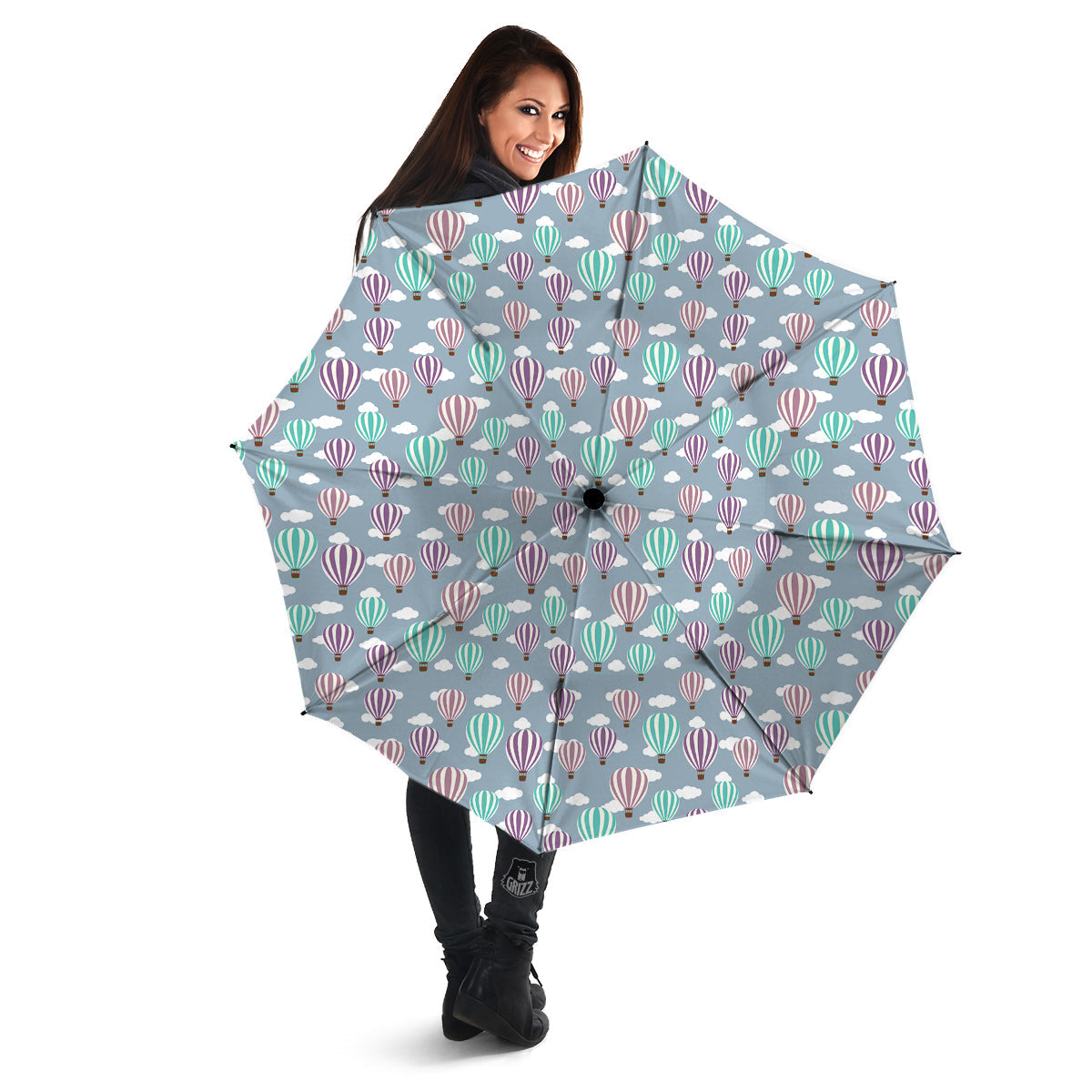 Balloon Cartoon Print Pattern Umbrella-grizzshop