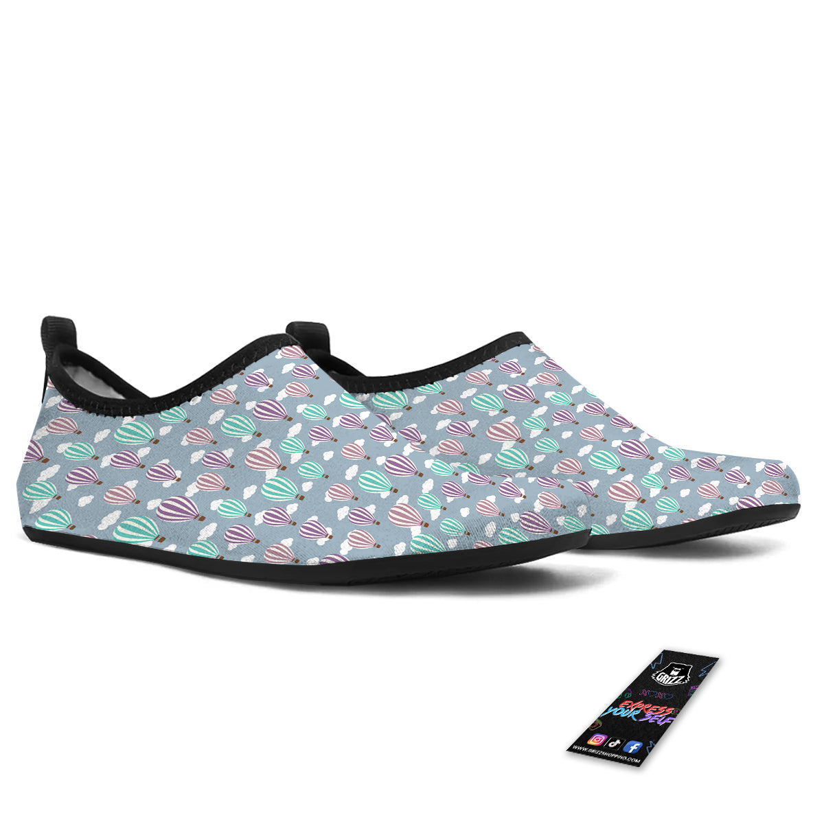Balloon Cartoon Print Pattern Water Shoes-grizzshop