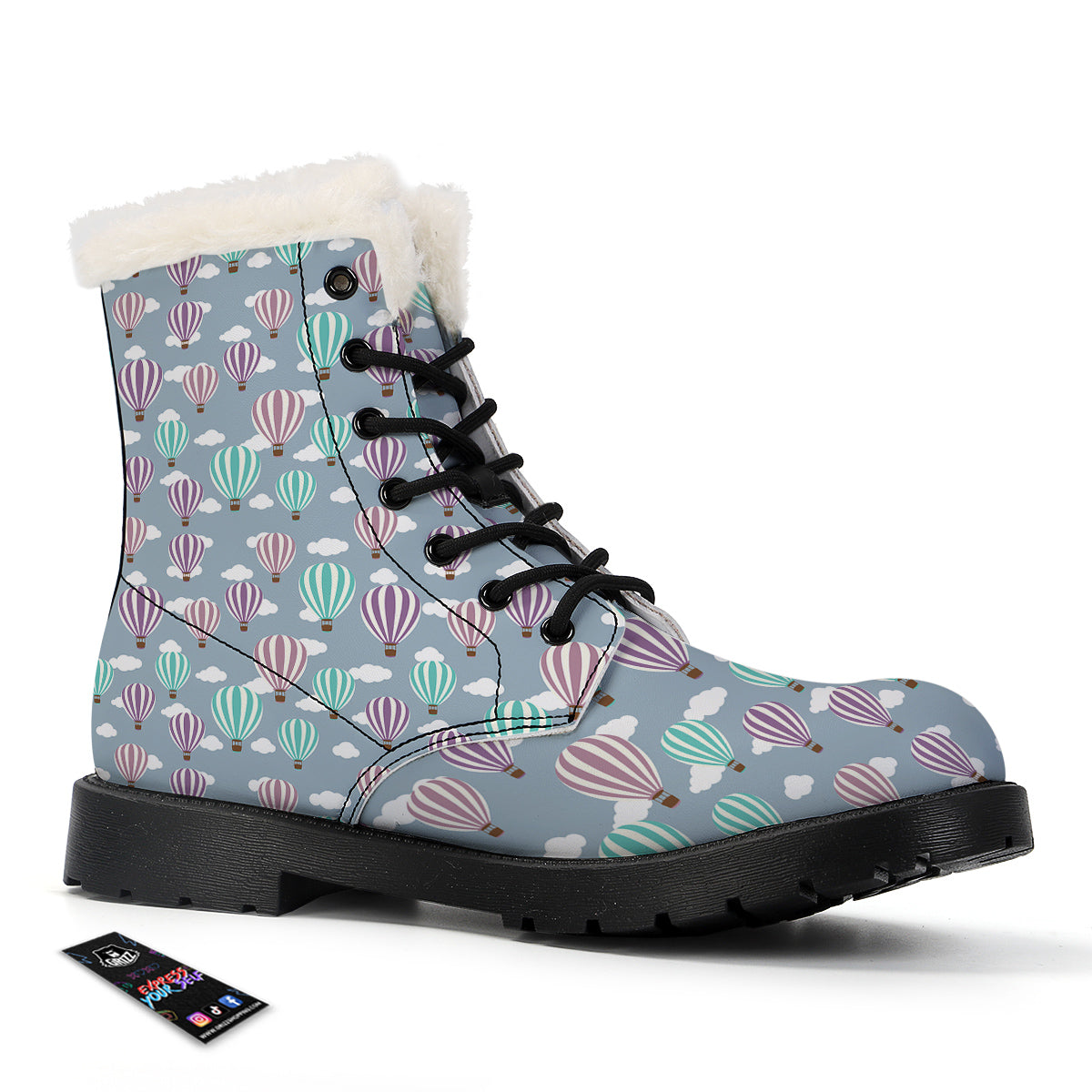 Balloon Cartoon Print Pattern Winter Boots-grizzshop