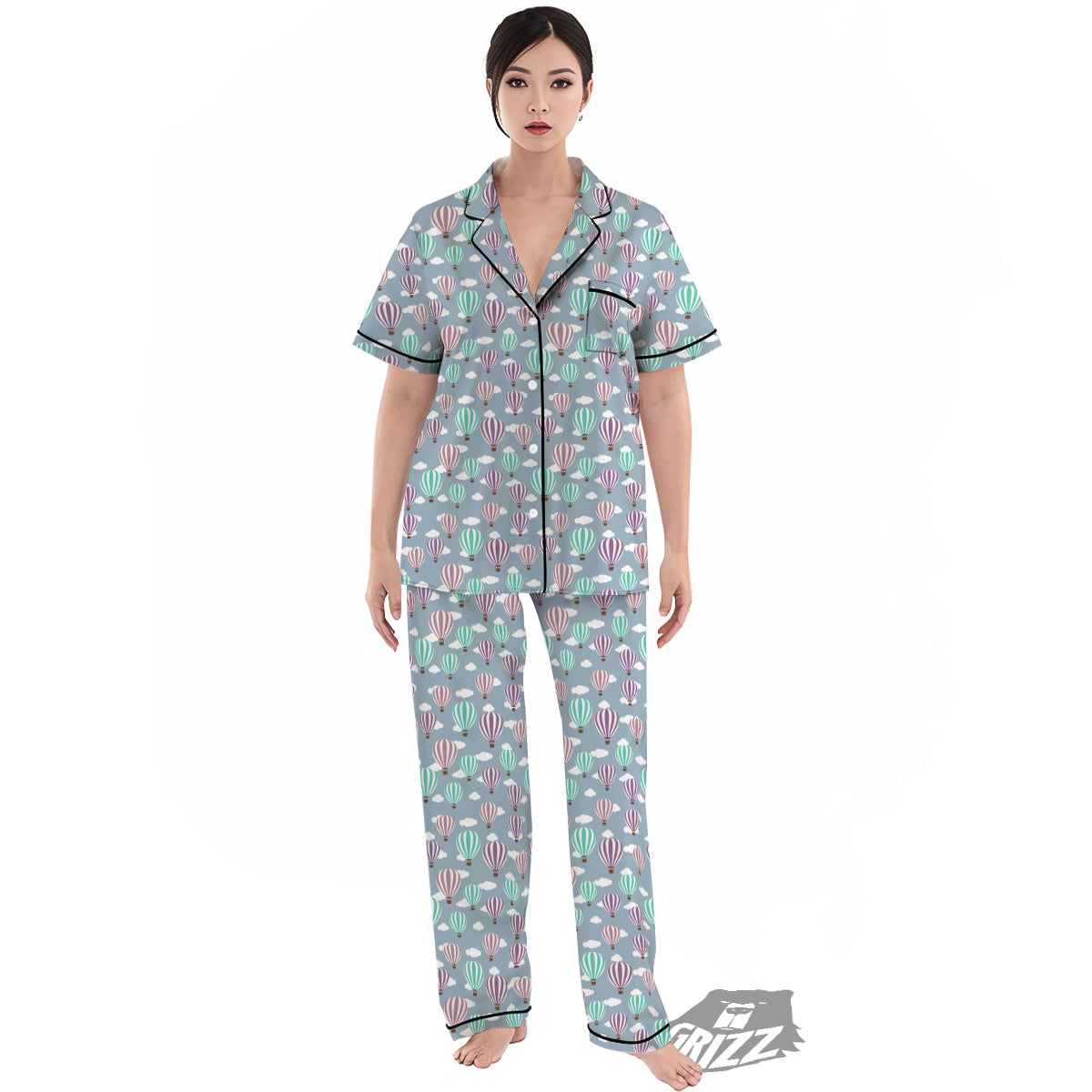 Balloon Cartoon Print Pattern Women's Pajamas Set-grizzshop