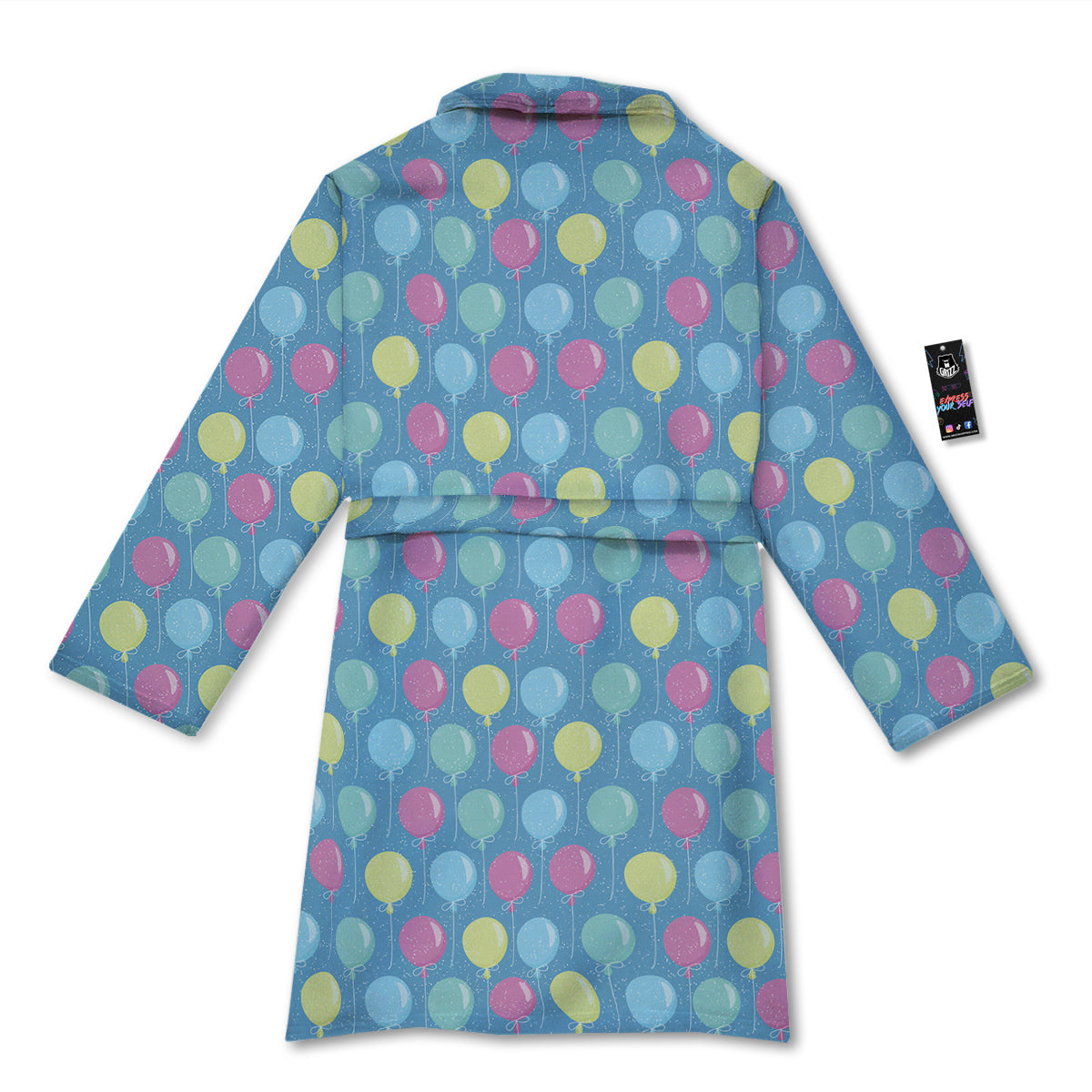Balloon Colorful Print Pattern Bathrobe-grizzshop