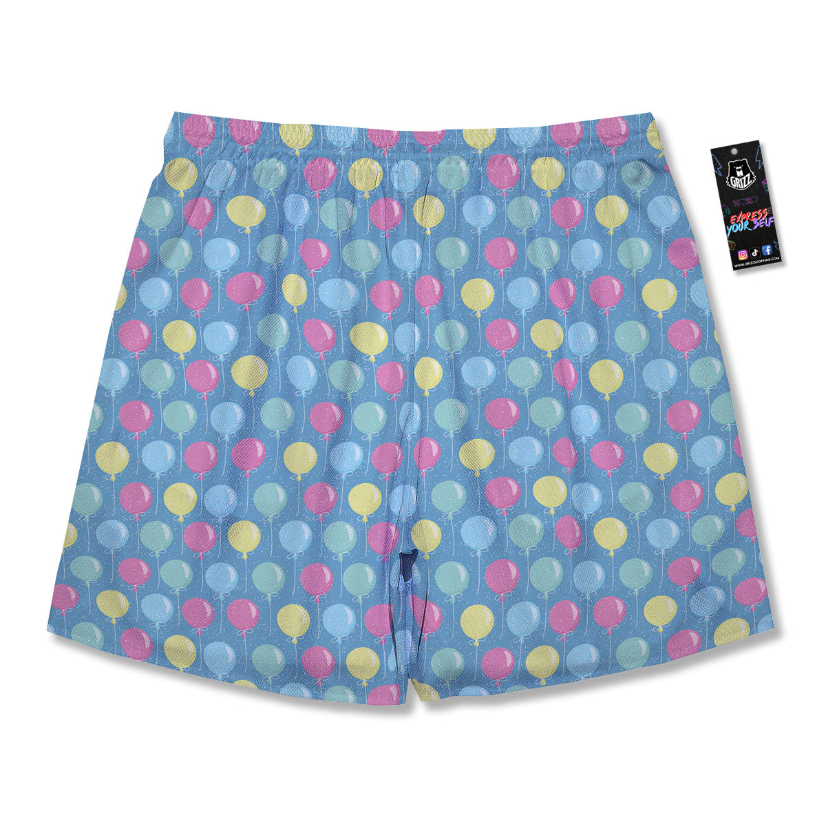 Balloon Colorful Print Pattern Men's Running Shorts-grizzshop