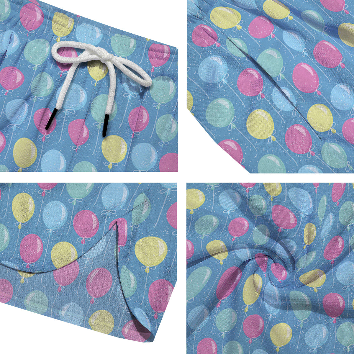 Balloon Colorful Print Pattern Men's Running Shorts-grizzshop
