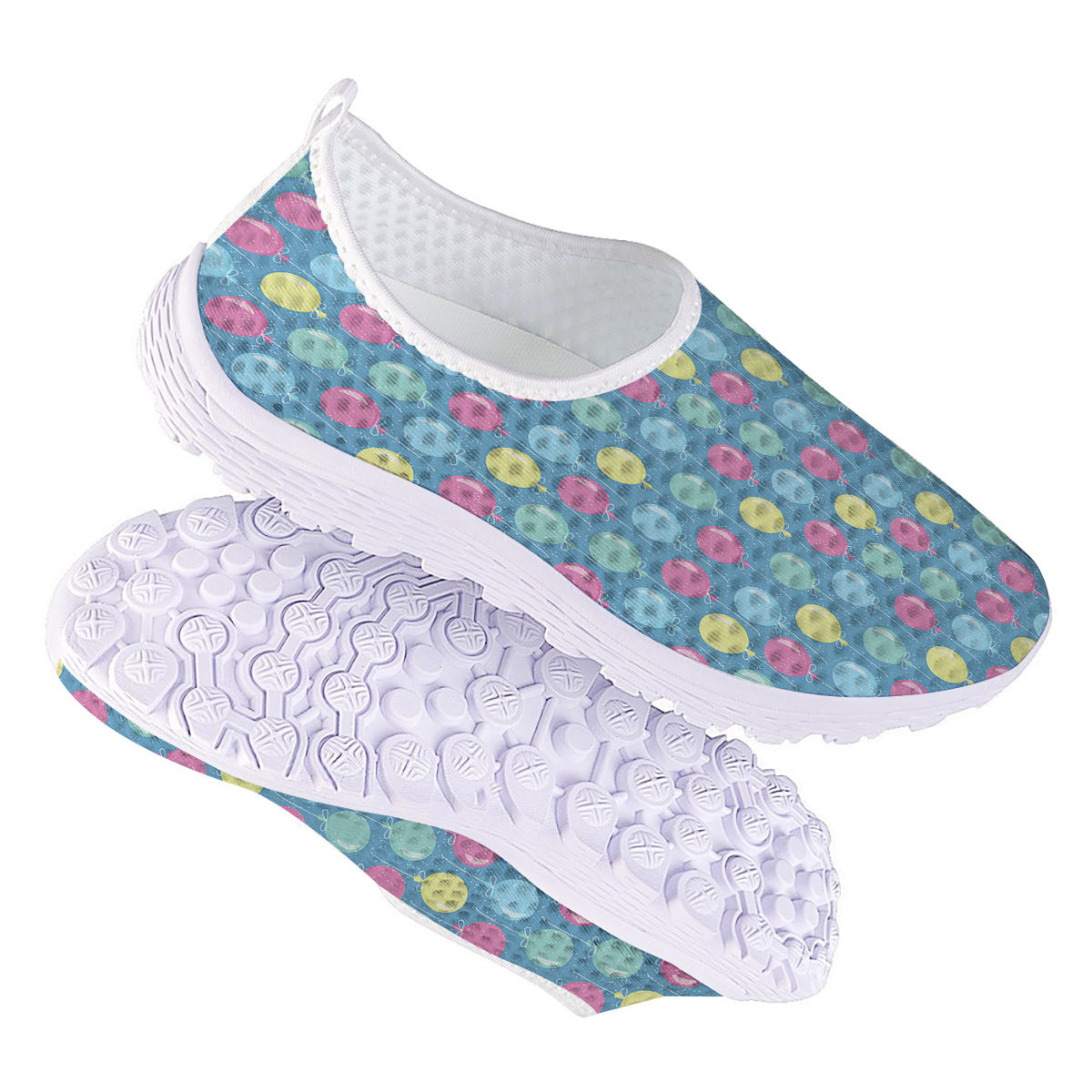 Balloon Colorful Print Pattern Nurse Shoes-grizzshop
